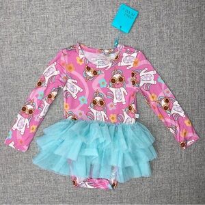 Posh Peanut 18-24m long sleeve bow tutu dress NWT